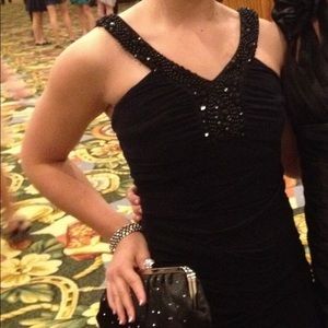 Jodi Kristopher dark blue dress- size Small